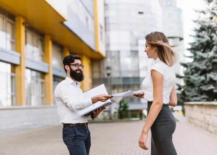 Commercial property selling agent marketing office space